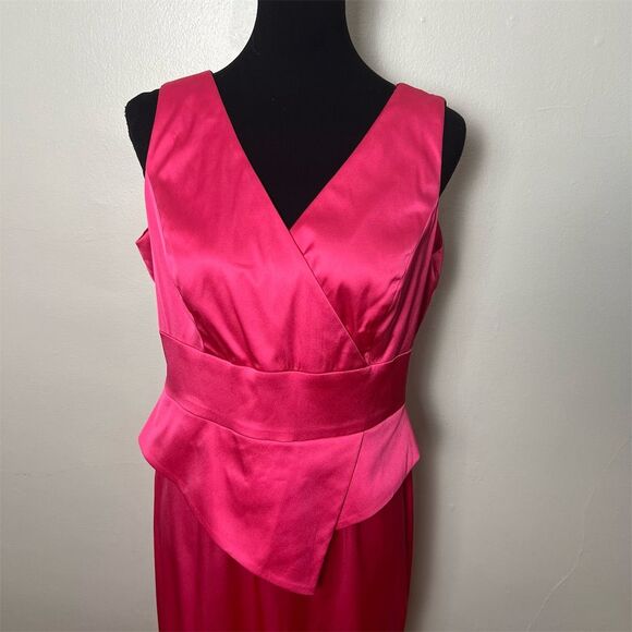 Donna Ricco NY Women's Pink Satin Knee Length Dress Size 12 - Picture 2 of 8